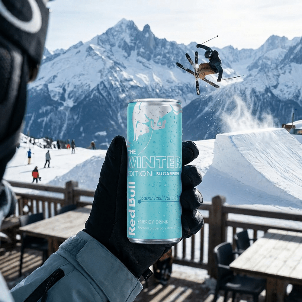<tc>Red Bull</tc> Suikervrije suikervrije vanille-energiedrank in wintereditie met vanille en bessen.