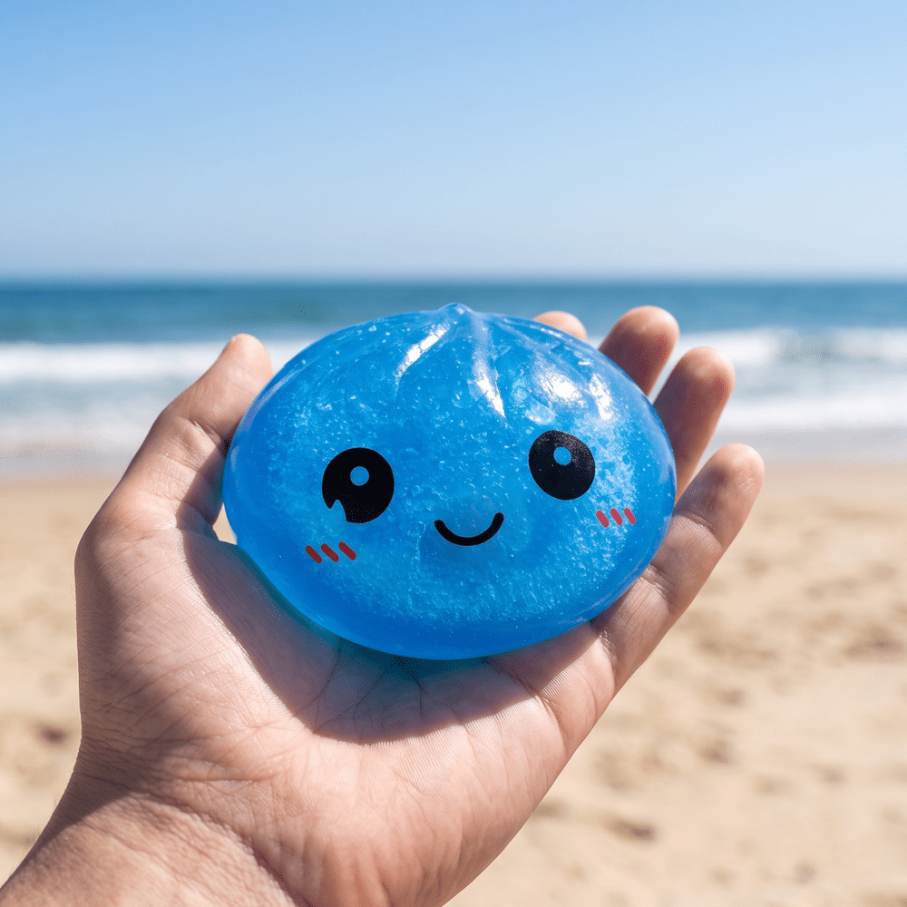 Squishy Bun Speelgoed Blauwe Oceaan M
