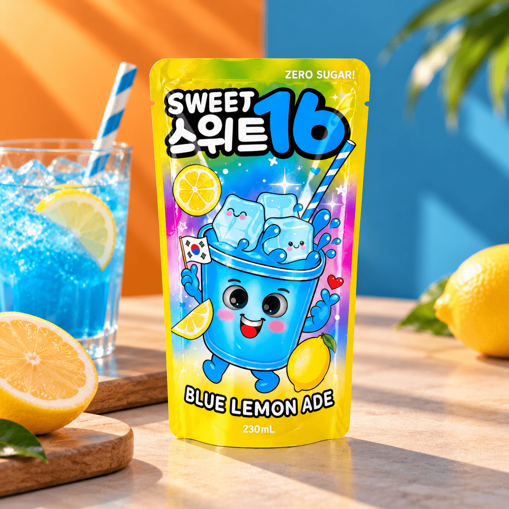 Sweet16 blauwe citroen-ade zonder suiker