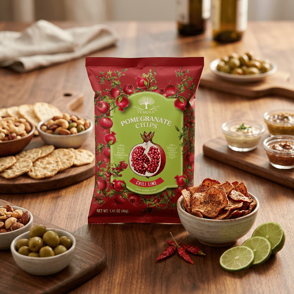 Temole Granaatappelchips Chili Limoen