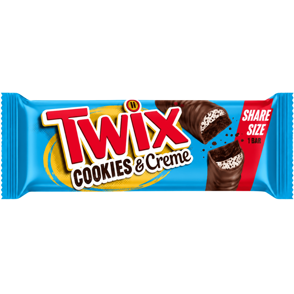 Twix Cookies en Crème delen grootte