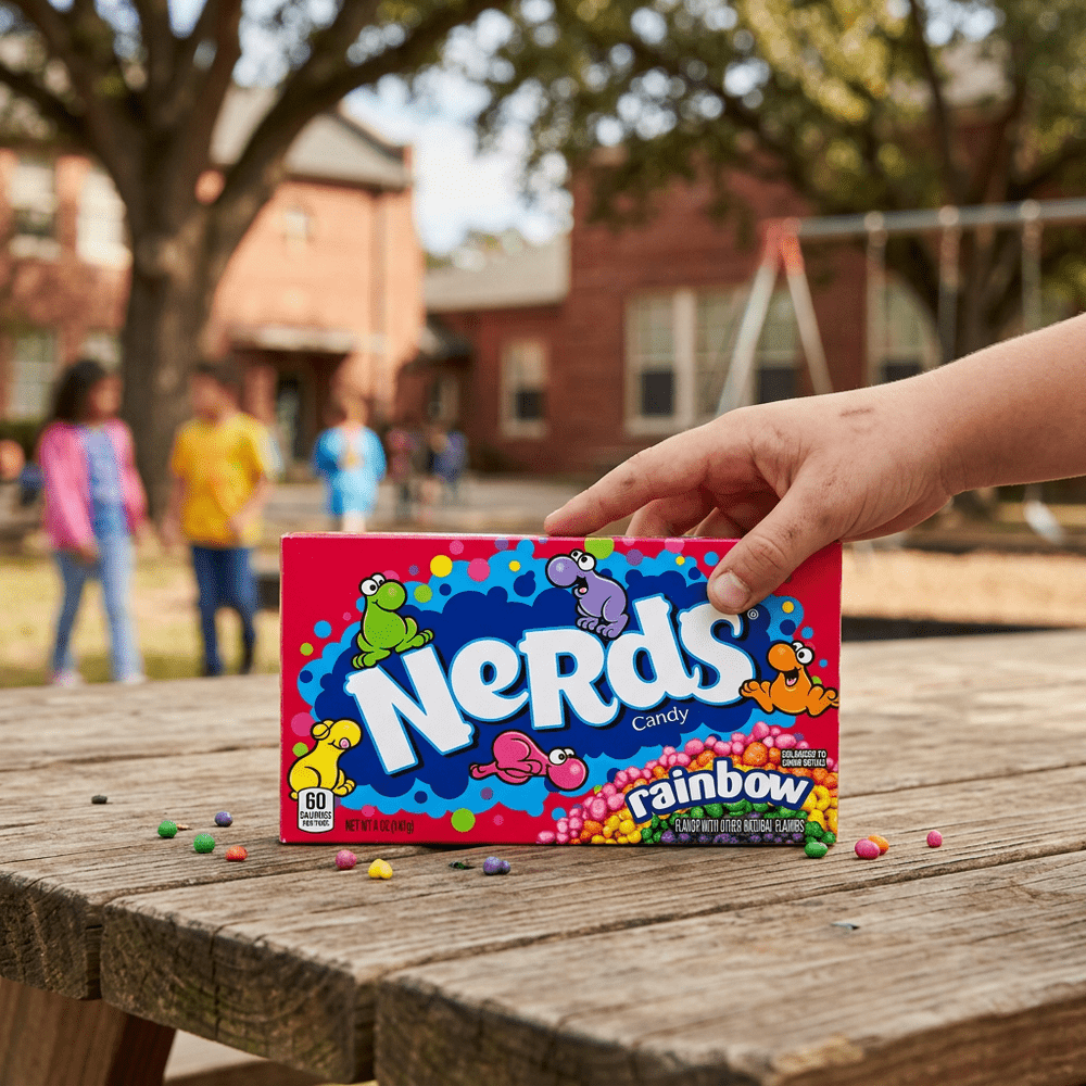 Wonka Nerds snoep regenboog doos
