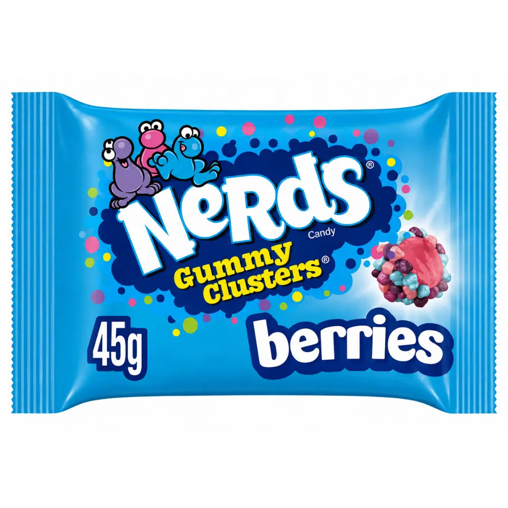 Wonka Nerds Gummy Clusters Berries bonbons aux fruits rouges 45 g