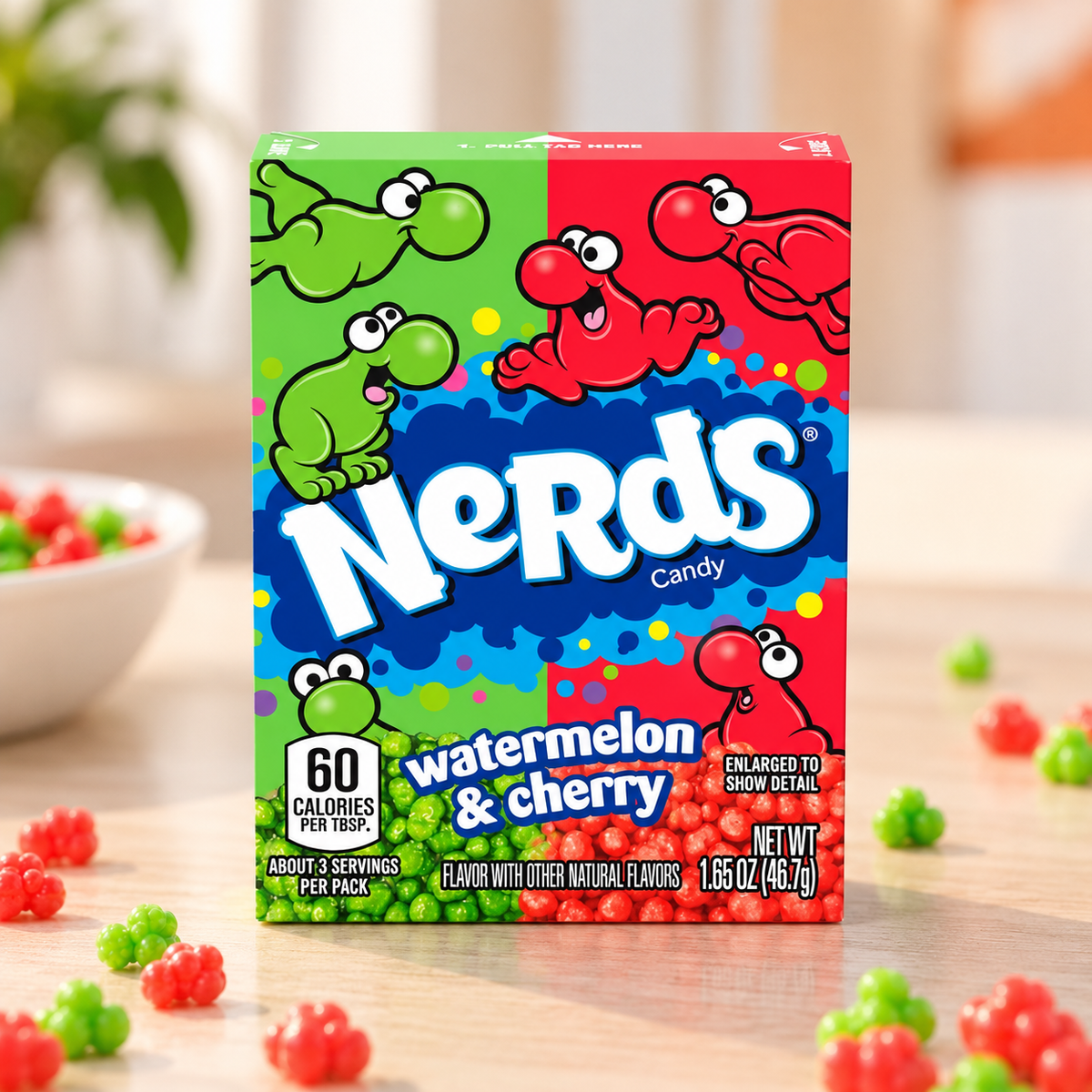 Wonka Nerds Watermeloen Kers Klein
