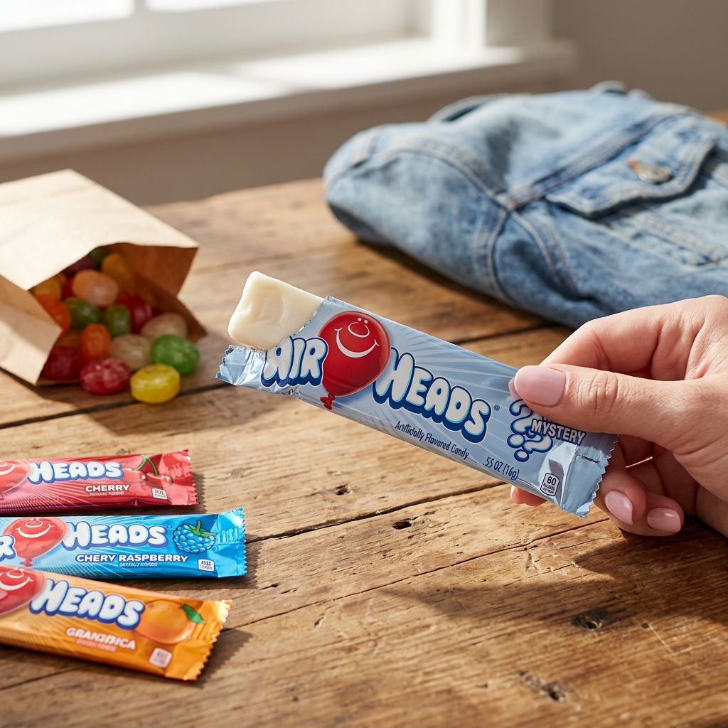 Air Heads White Mystery, bonbon taffy américain saveur mystère, format individuel, disponible sur My American Shop