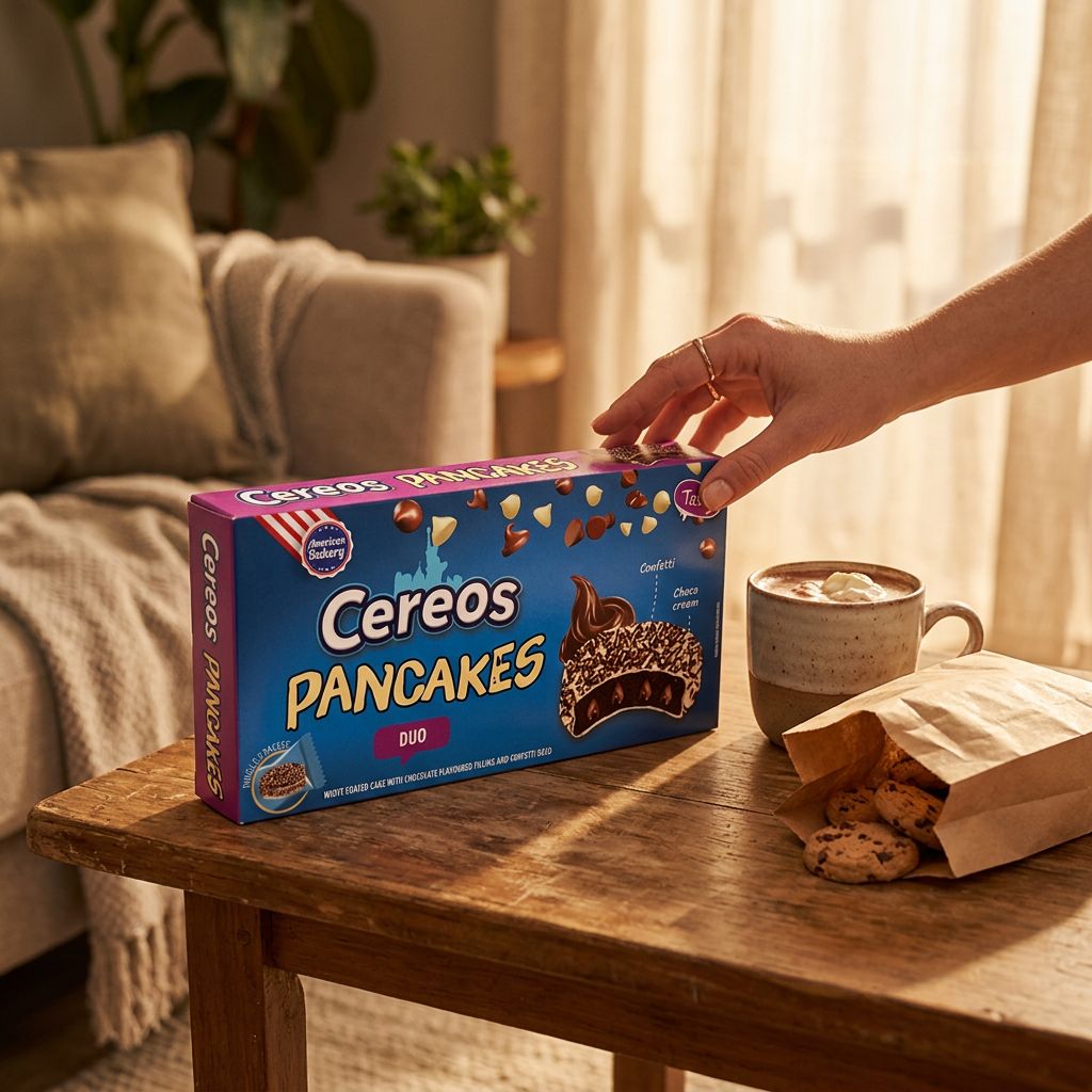 American Bakery Cereos Pancakes Duo cacao coeur chocolat-vanille format duo snack americain disponible sur My American Shop