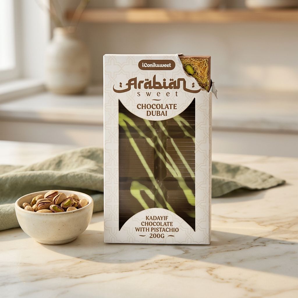 Arabische zoete Dubai Rayadif-chocolade & Pistache