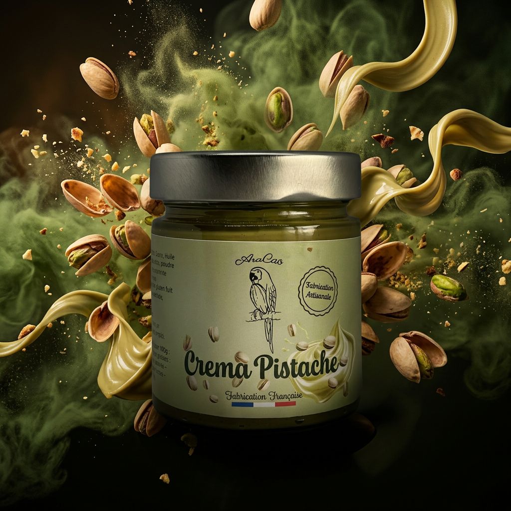 Aracao Crema Pistachio, pâte à tartiner crémeuse à la pistache, pot 200g, disponible sur My American Shop