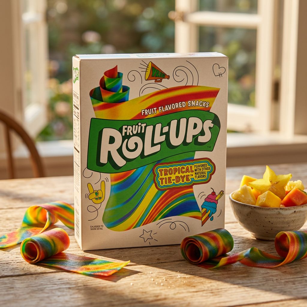 Betty Crocker Fruitroll-ups Tropische tie-dye