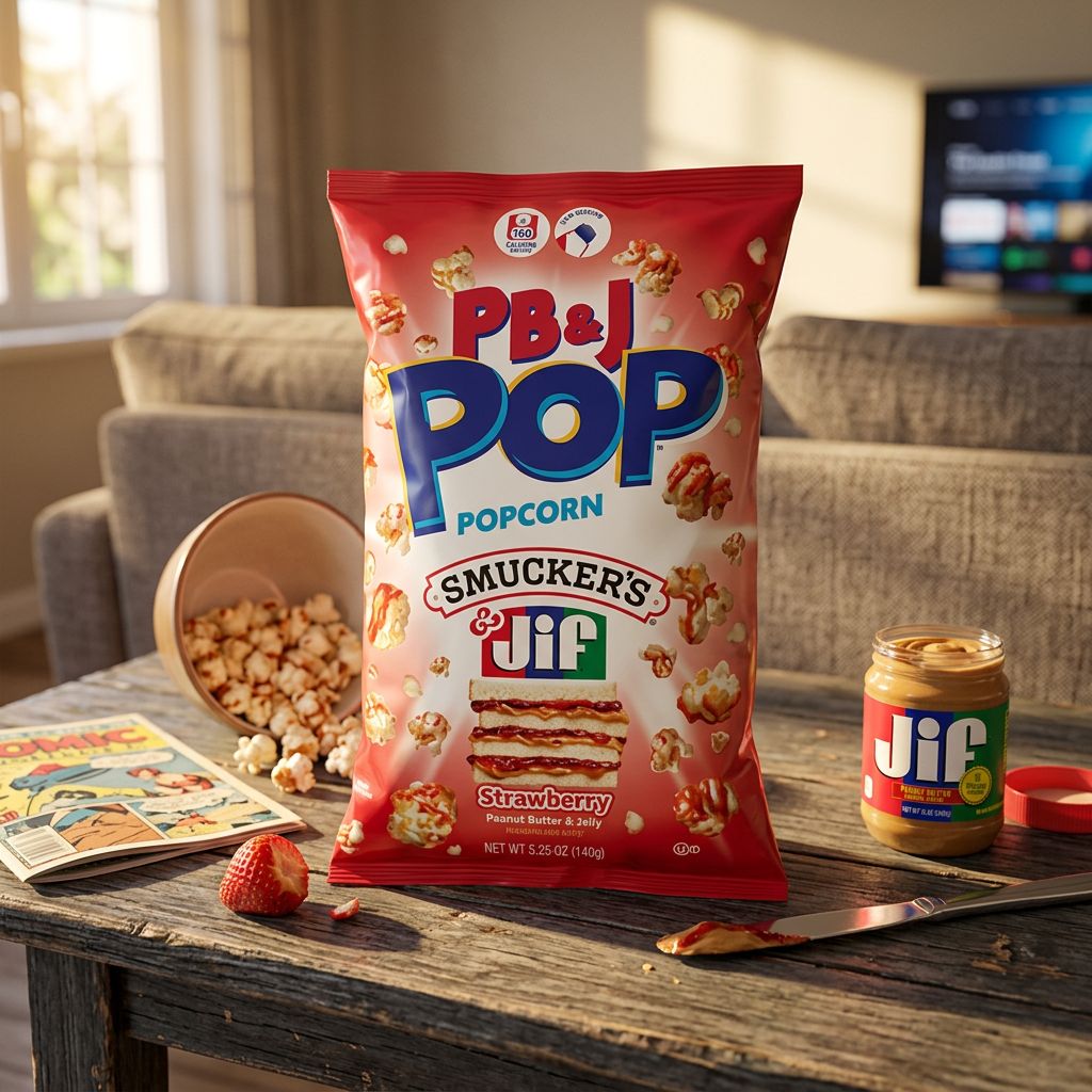 Candy Pop Popcorn Pindakaas & Jelly Aardbei