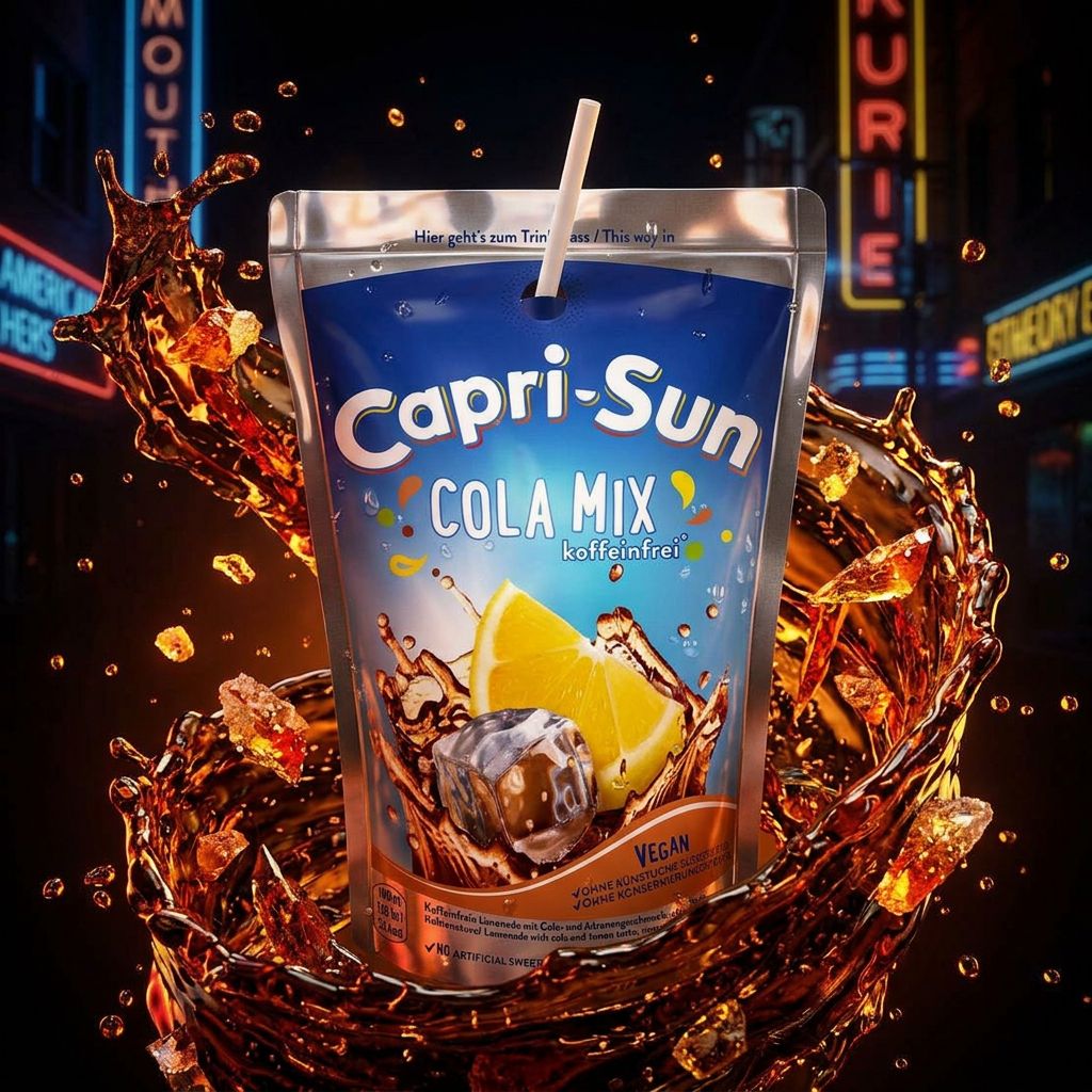 Capri Sun Cola en poche souple 200ml, soda importé des États-Unis au goût cola, disponible sur My American Shop