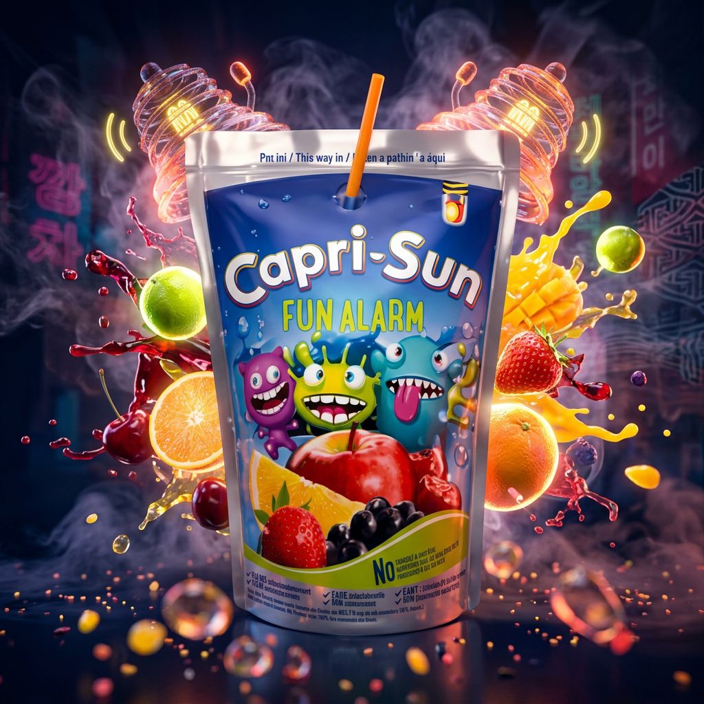Capri Sun Korea Fun Alarm, gourde souple saveur coréenne format individuel, disponible sur My American Shop