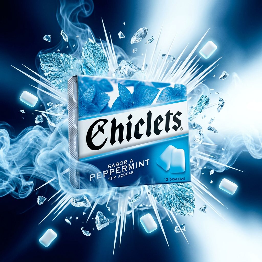 Chiclets Peppermint, chewing-gum enrobé menthe poivrée, pastilles croquantes, recette americaine, disponible sur My American Shop