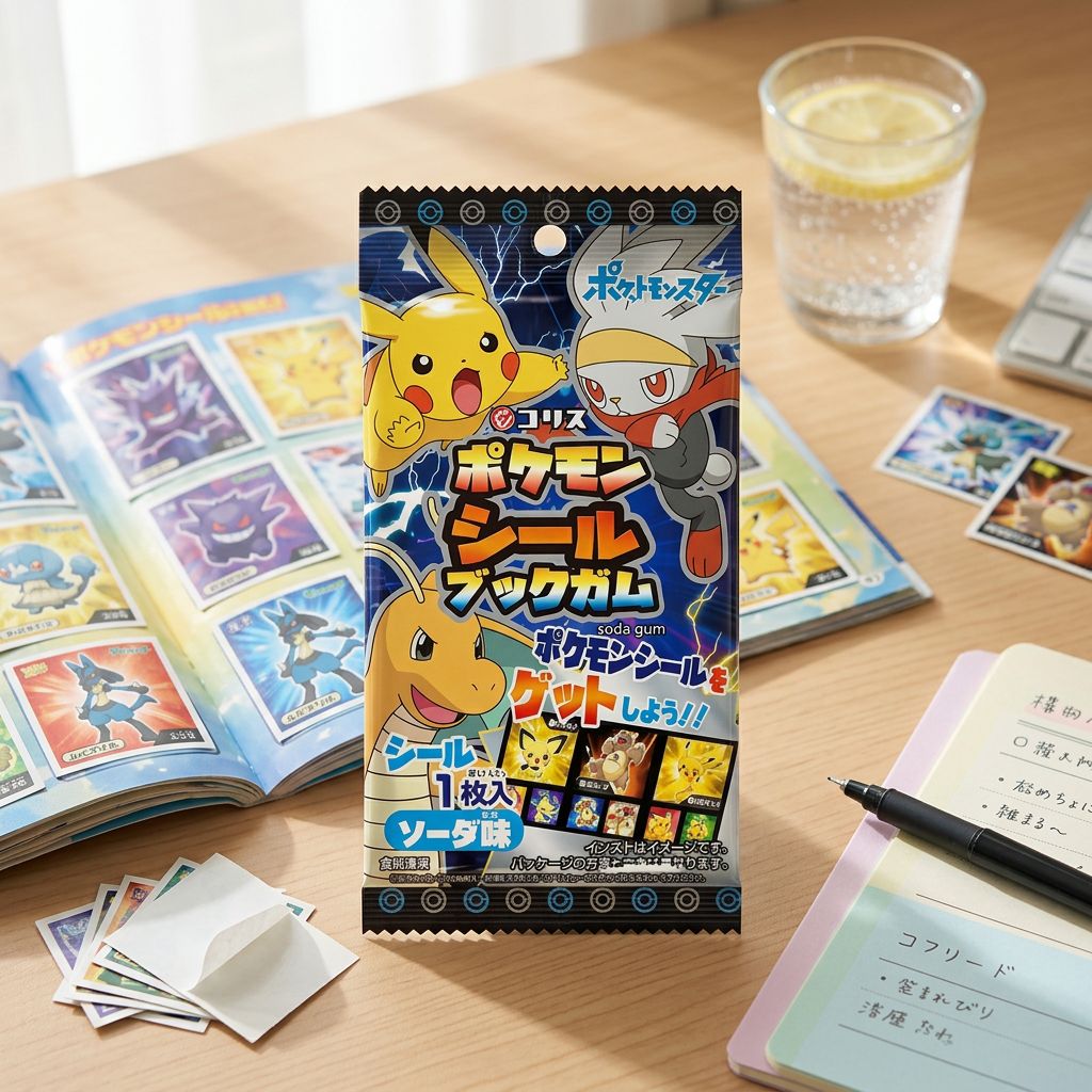 Coris Pokémon Seal Book Gum Soda