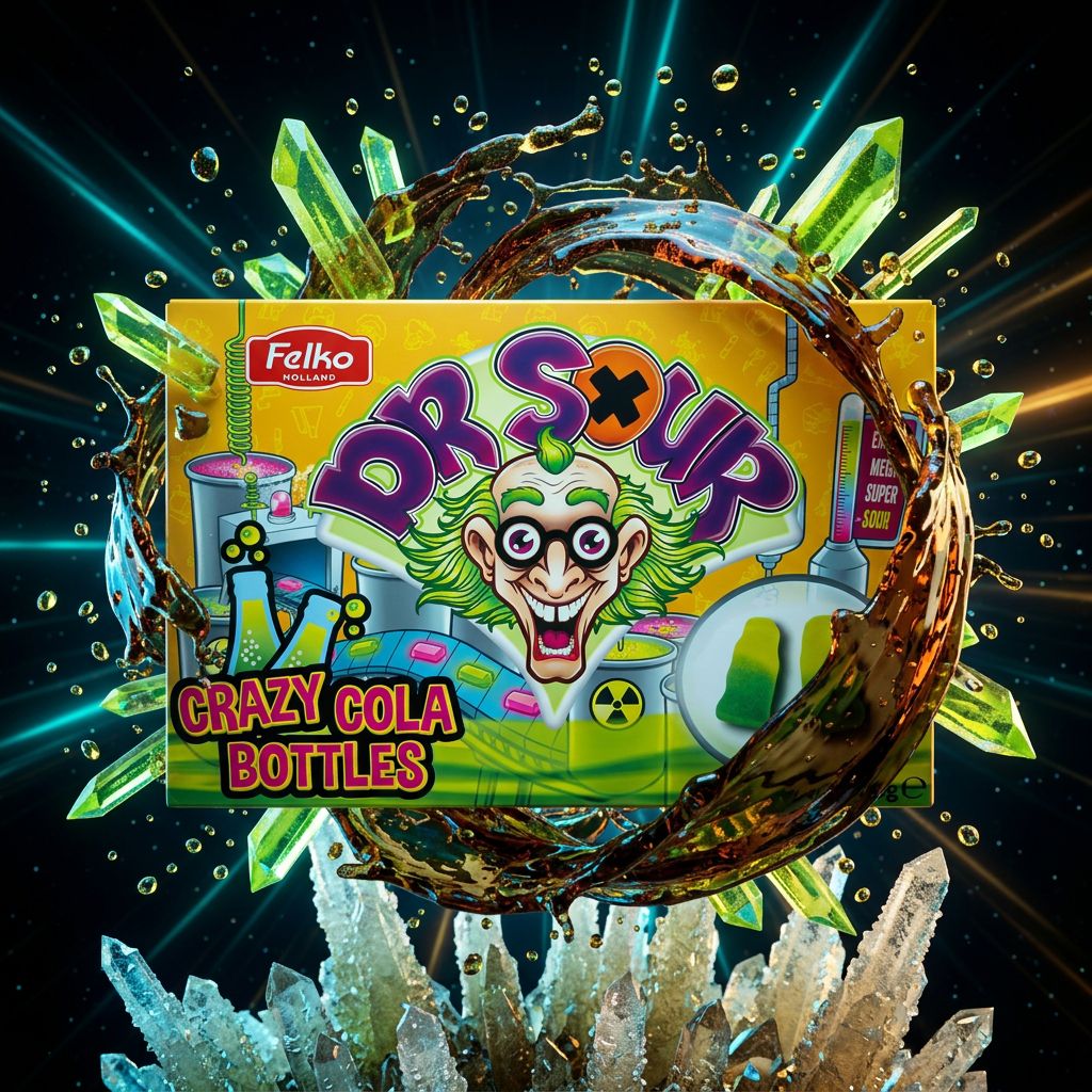 Dr Sour Crazy Cola Bottles, bonbons gélifiés acidulés goût cola, importés des USA, disponible sur My American Shop