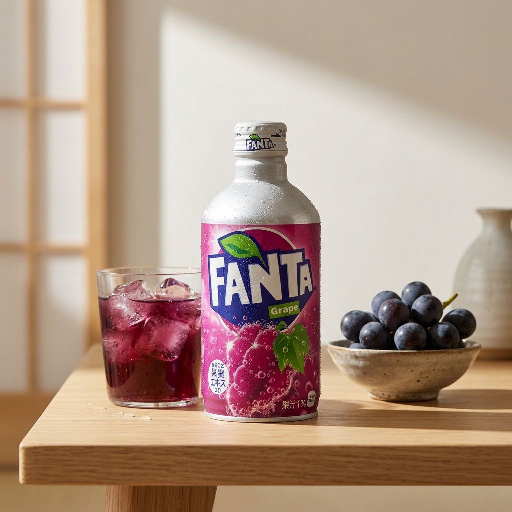 Fanta Bottle Japan Grape, soda raisin japonais en bouteille, édition importée exclusive, disponible sur My American Shop