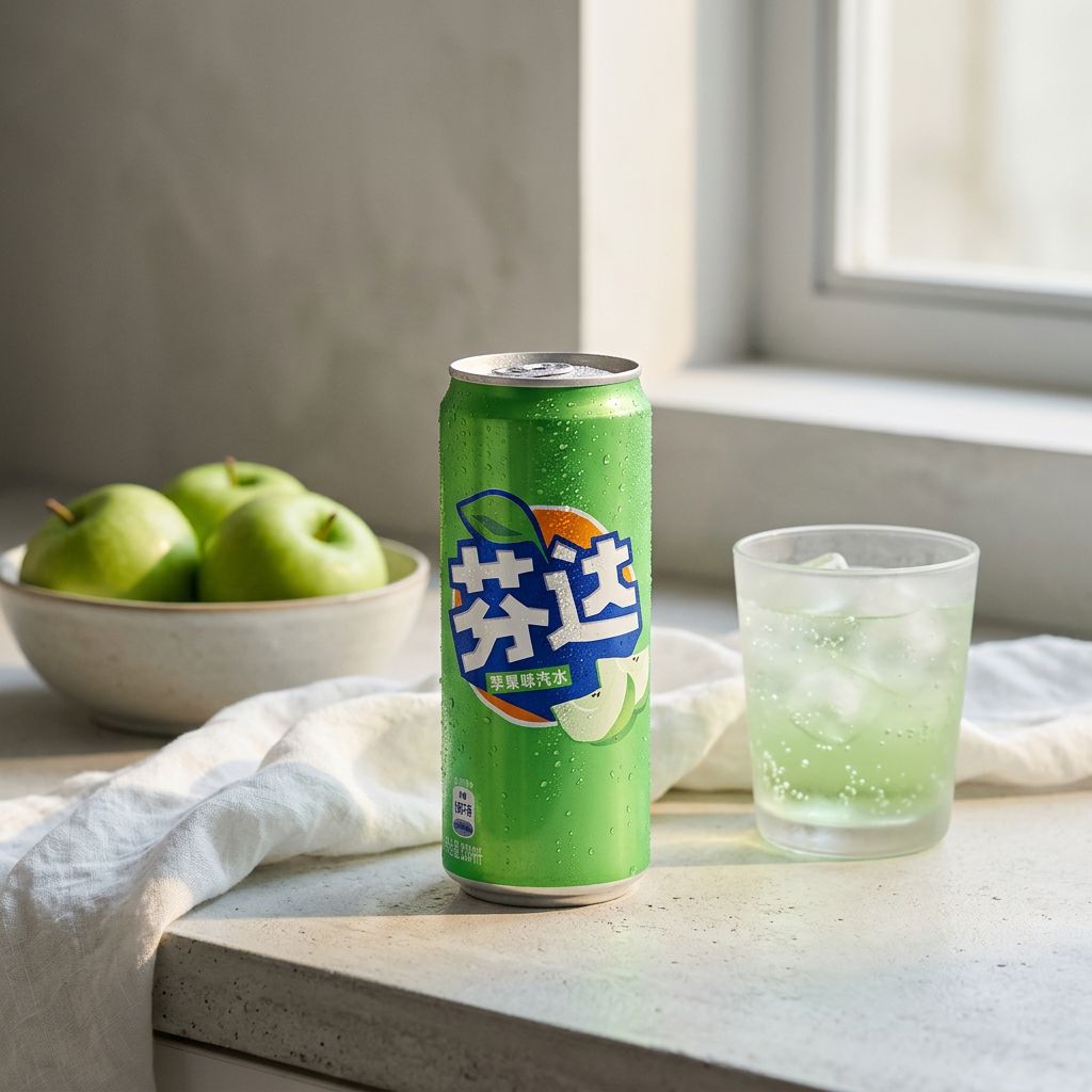 Fanta China Apple, soda pomme importé de Chine en canette, édition exclusive disponible sur My American Shop