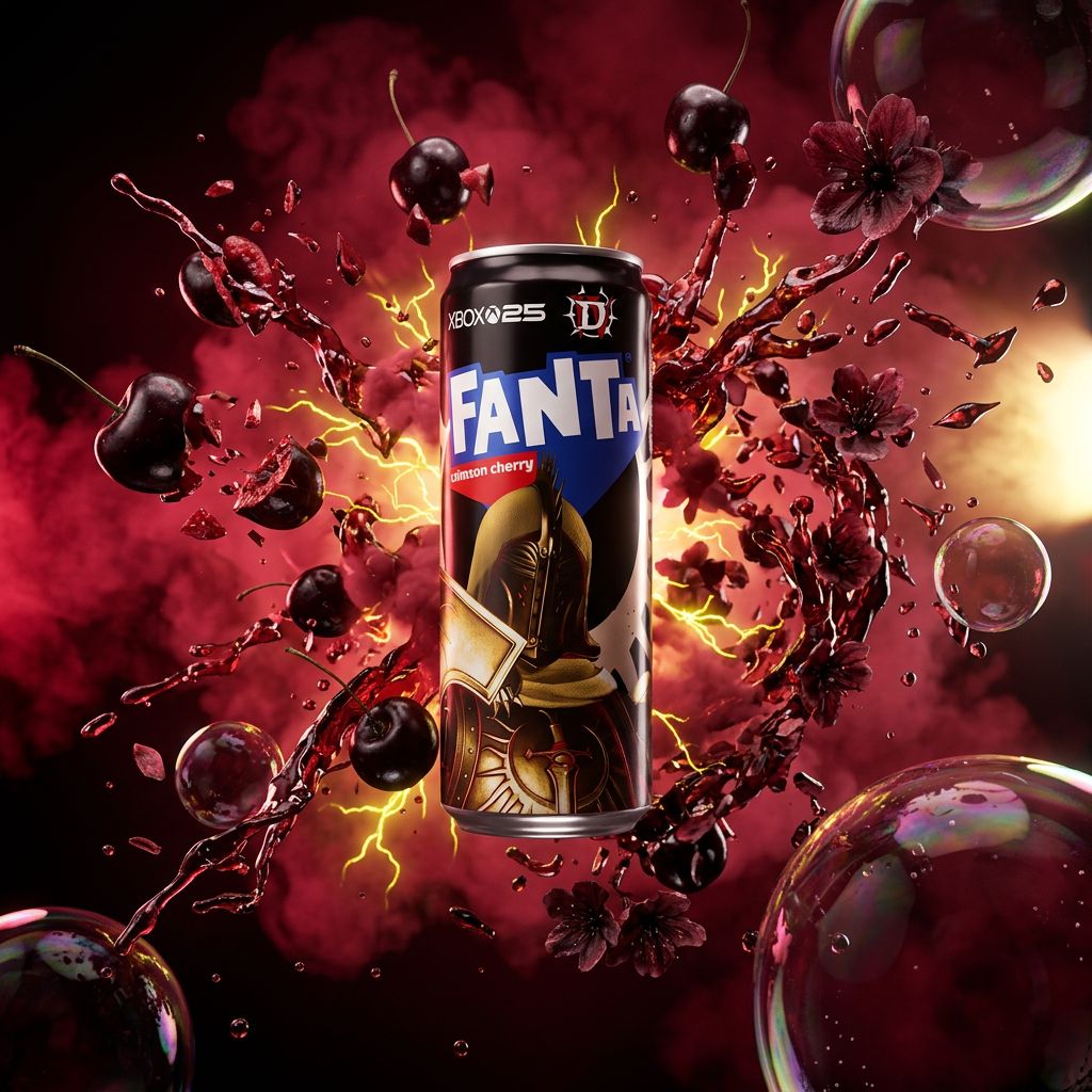 Fanta Crimson Cherry, soda cerise intense en canette, edition speciale importee des USA, disponible sur My American Shop