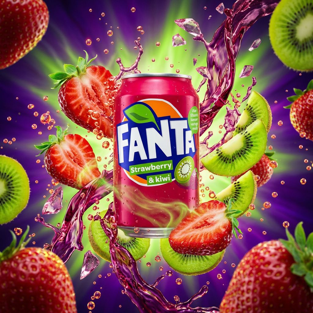 Fanta Strawberry Kiwi canette 355ml edition americaine saveur fraise kiwi importee des USA disponible sur My American Shop