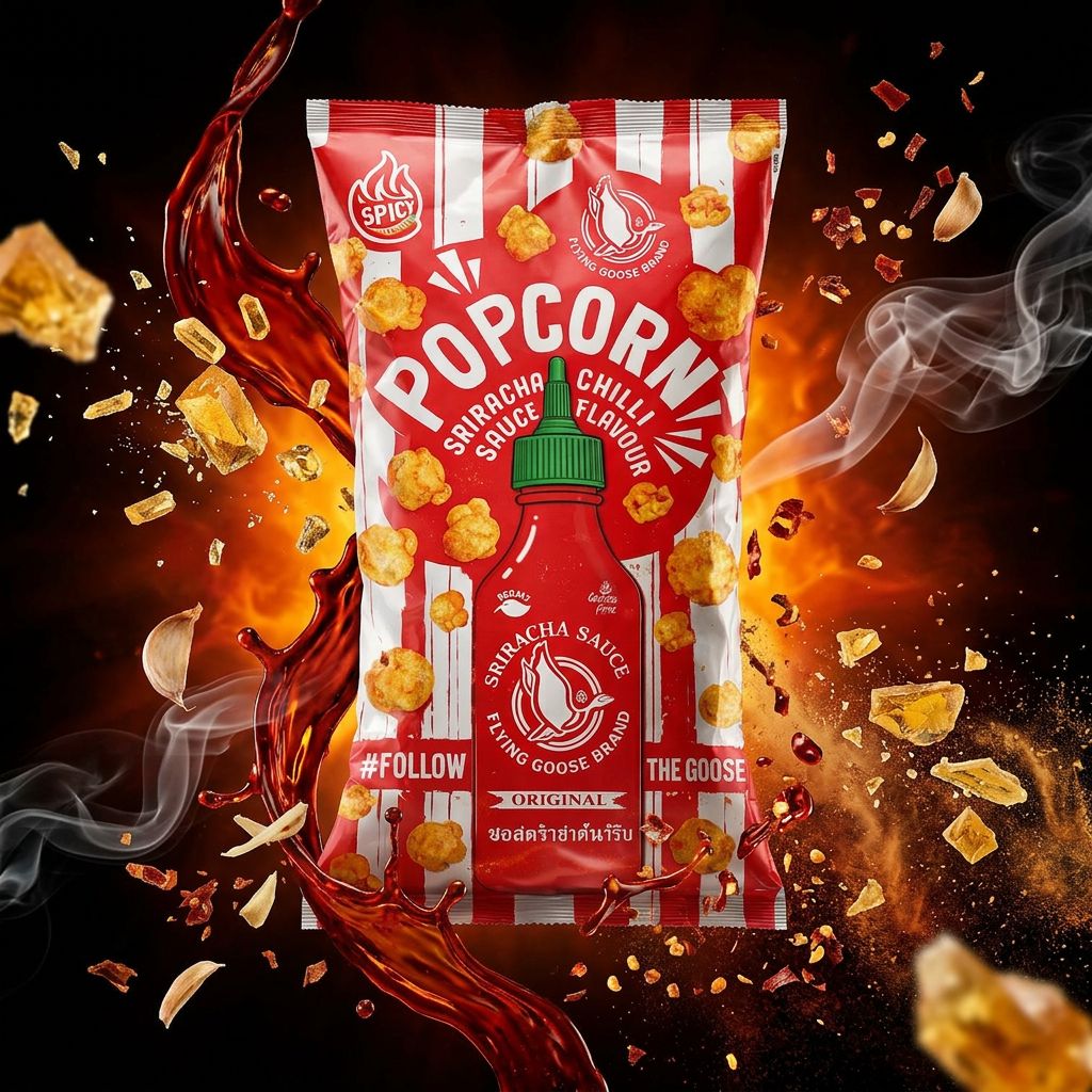 Flying Goose Sriracha Chili Popcorn