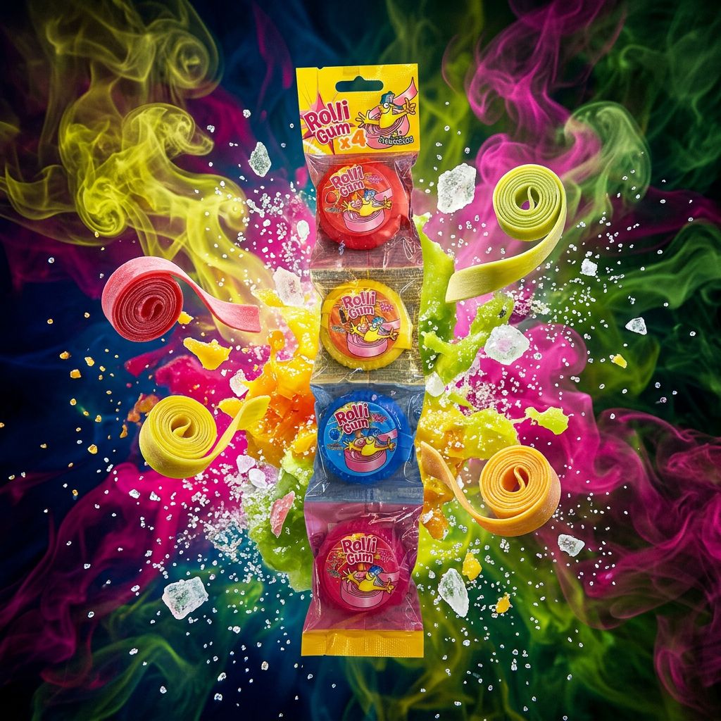 Funnycandy Rolli Gum 4-pack