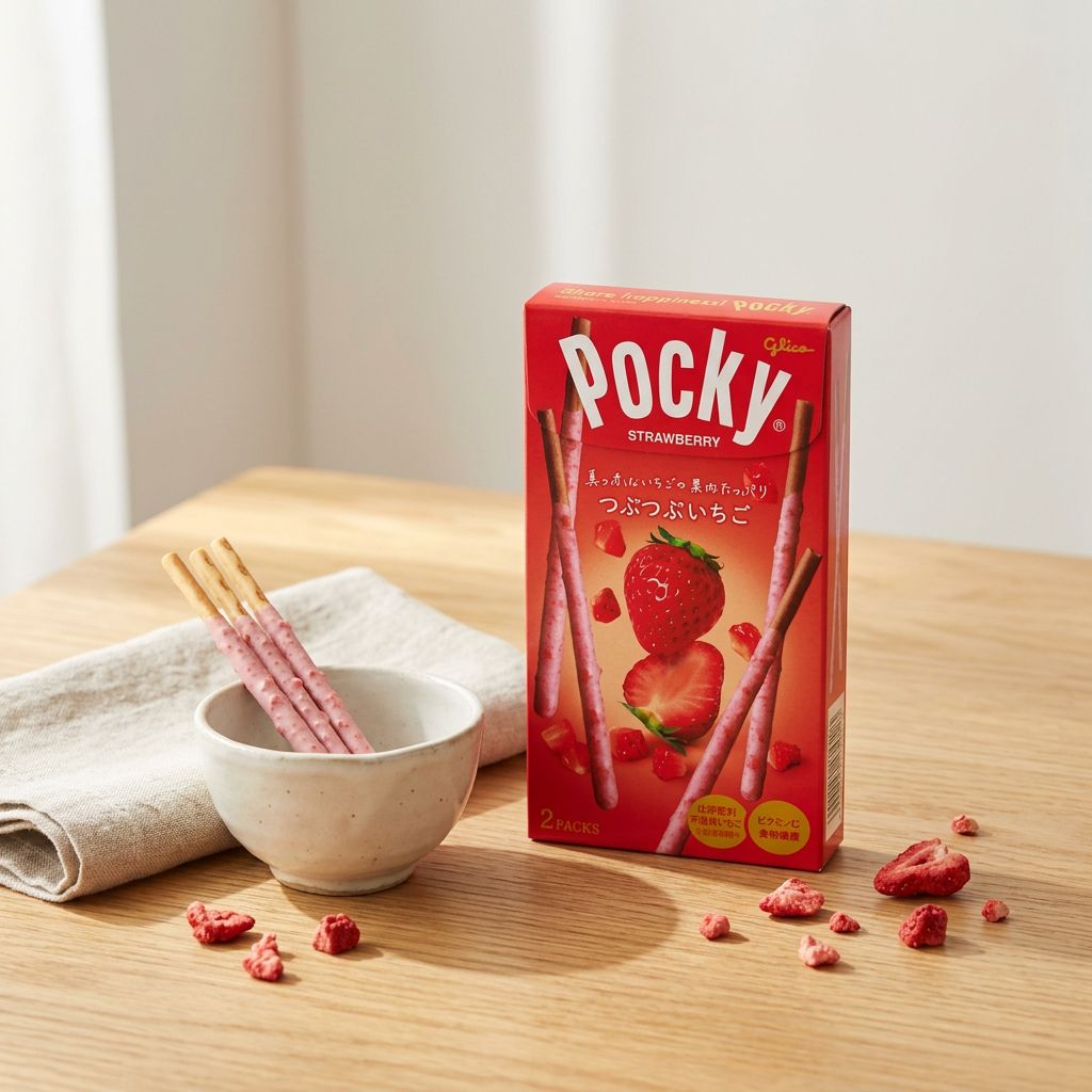 Glico Pocky Tsubu-Tsubu Aardbei