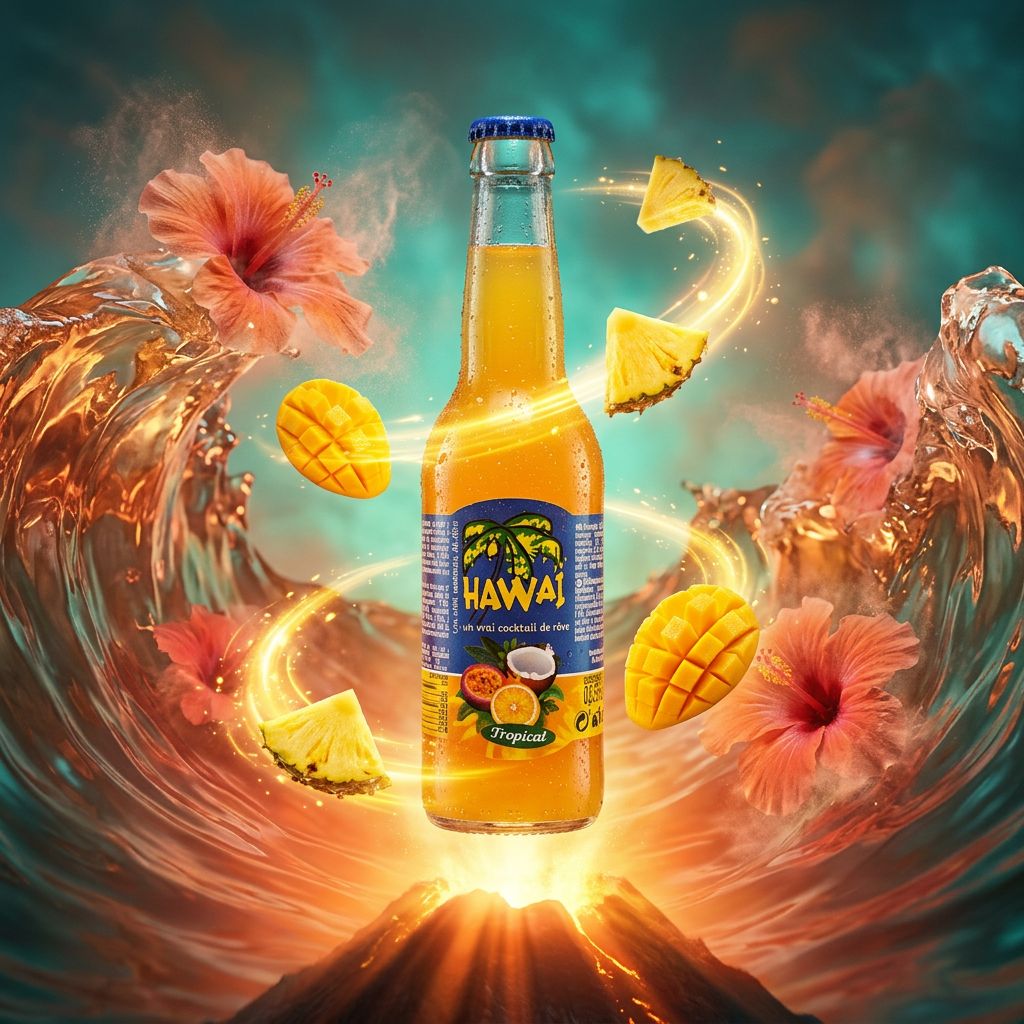 Hawaii glazen fles tropisch