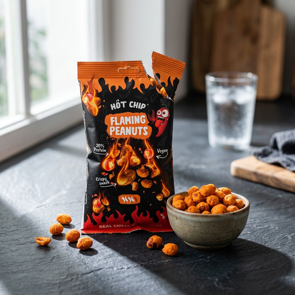 Hete Chip Pinda's Vlammen