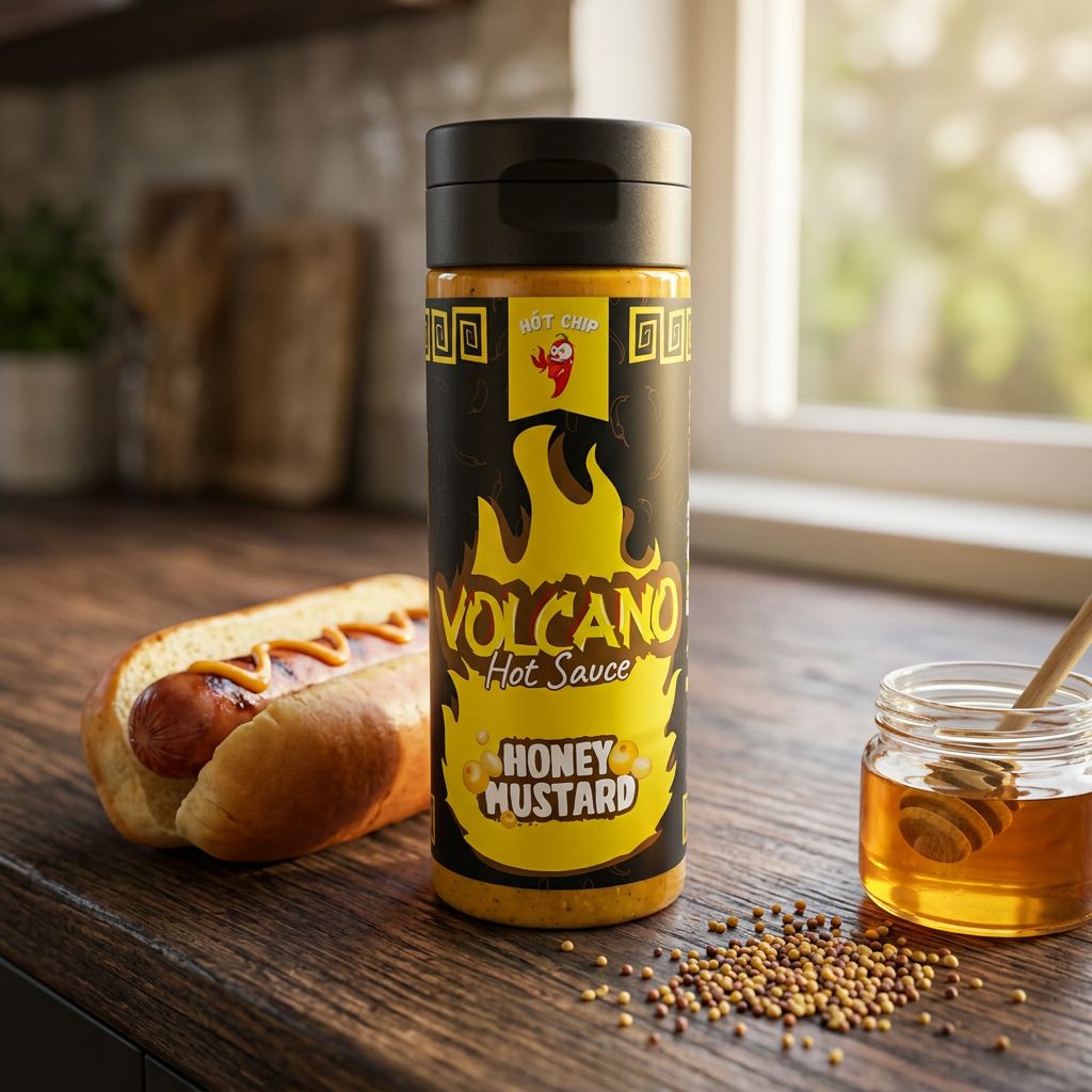 Hot Chip Vulkaan Chili Mosterd Met Honing Hete Saus
