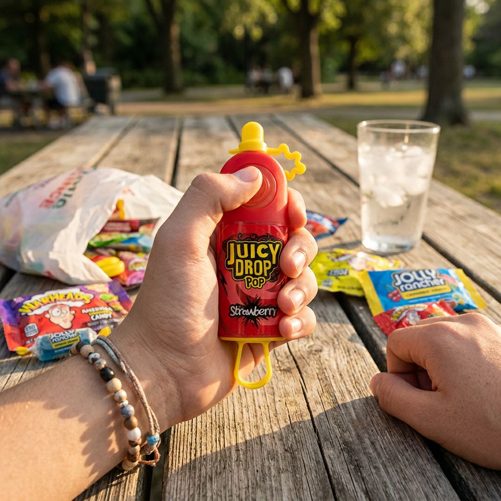 Juicy Drop Pop sucette acide américaine goût aléatoire format unitaire importée des USA, disponible sur My American Shop