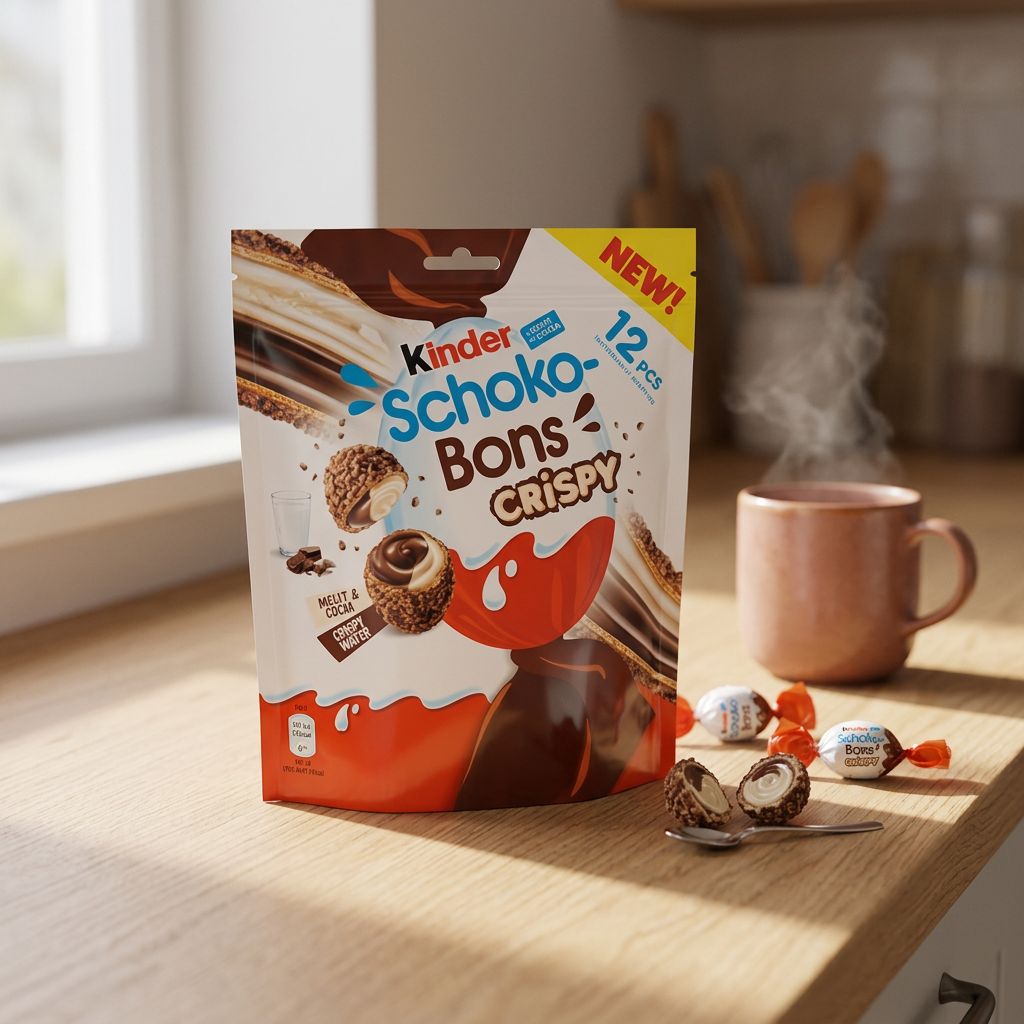 Kinder Schoko Bons Crispy Big importé de Dubaï, grand format chocolat croustillant, disponible sur My American Shop