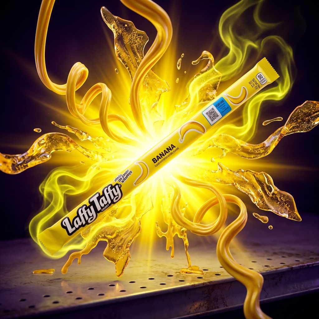 Laffy Taffy Banana, bonbon américain taffy saveur banane Ferrara, disponible sur My American Shop