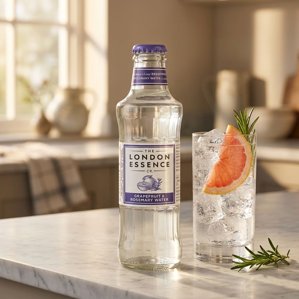 London Essence Tonic Water Pamplemousse Romarin 200ml, mixer premium britannique, disponible sur My American Shop