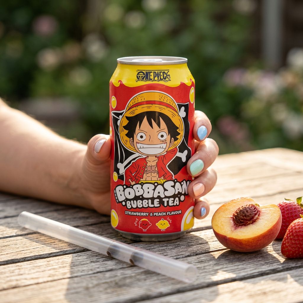 Luffy Bubble Tea Perzik & Aardbei
