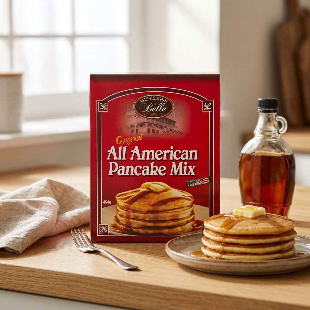 Mississippi Belle American Style Mix Pancake, préparation fluffy US, disponible sur My American Shop