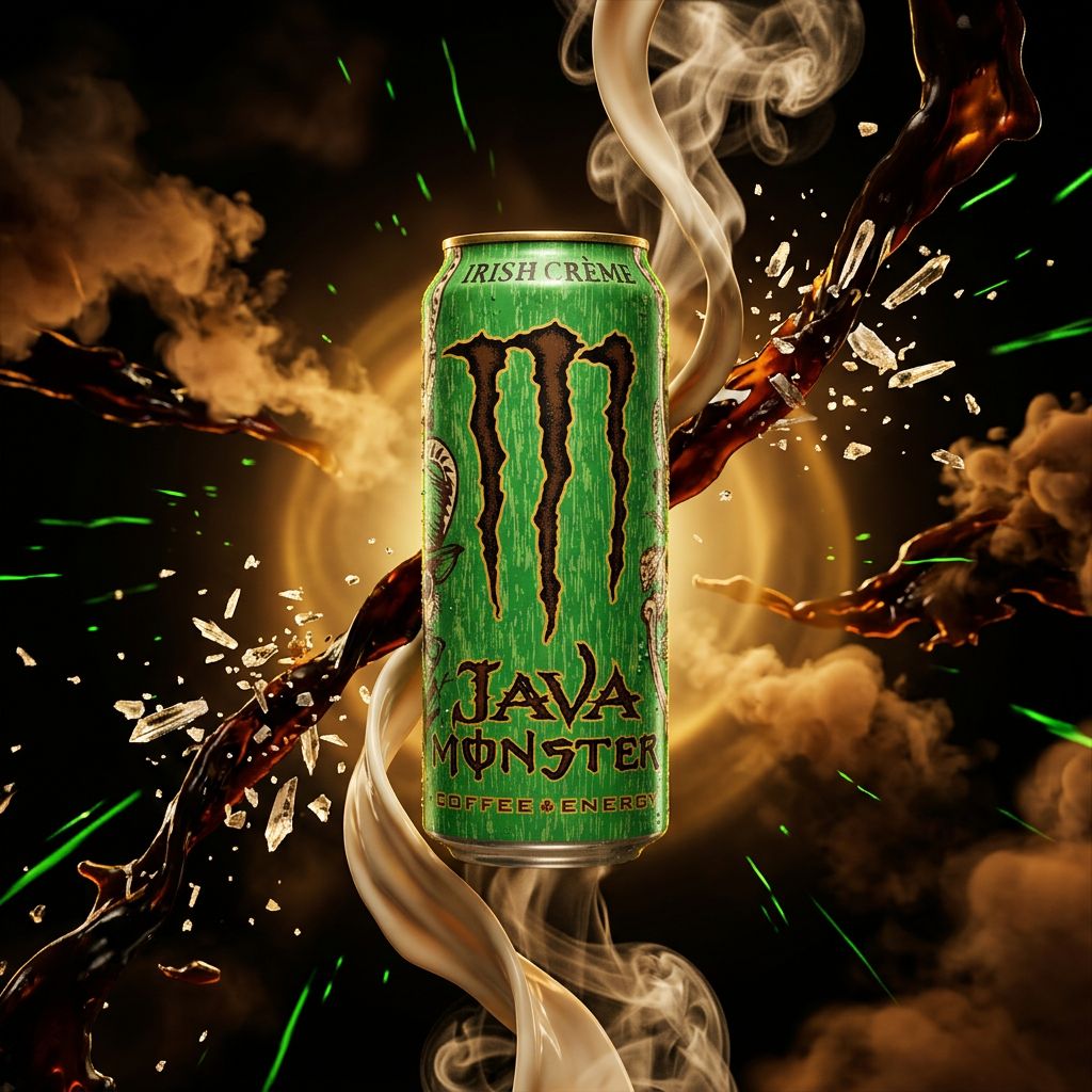 Monster Java Irish Creme, canette energy drink cafe creme importee USA, disponible sur My American Shop