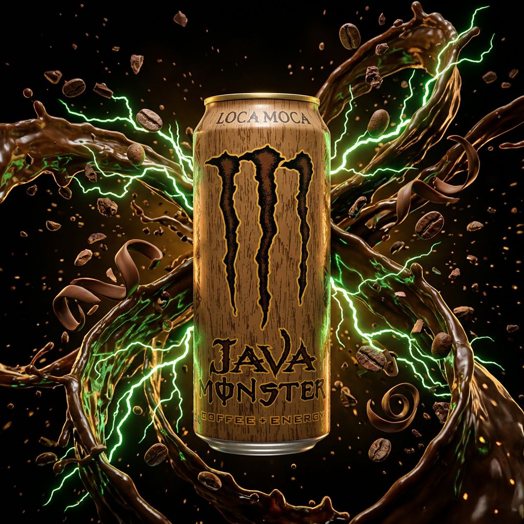 Monster Java Moca Loca, canette 443ml café mocha energy drink importée des USA, disponible sur My American Shop