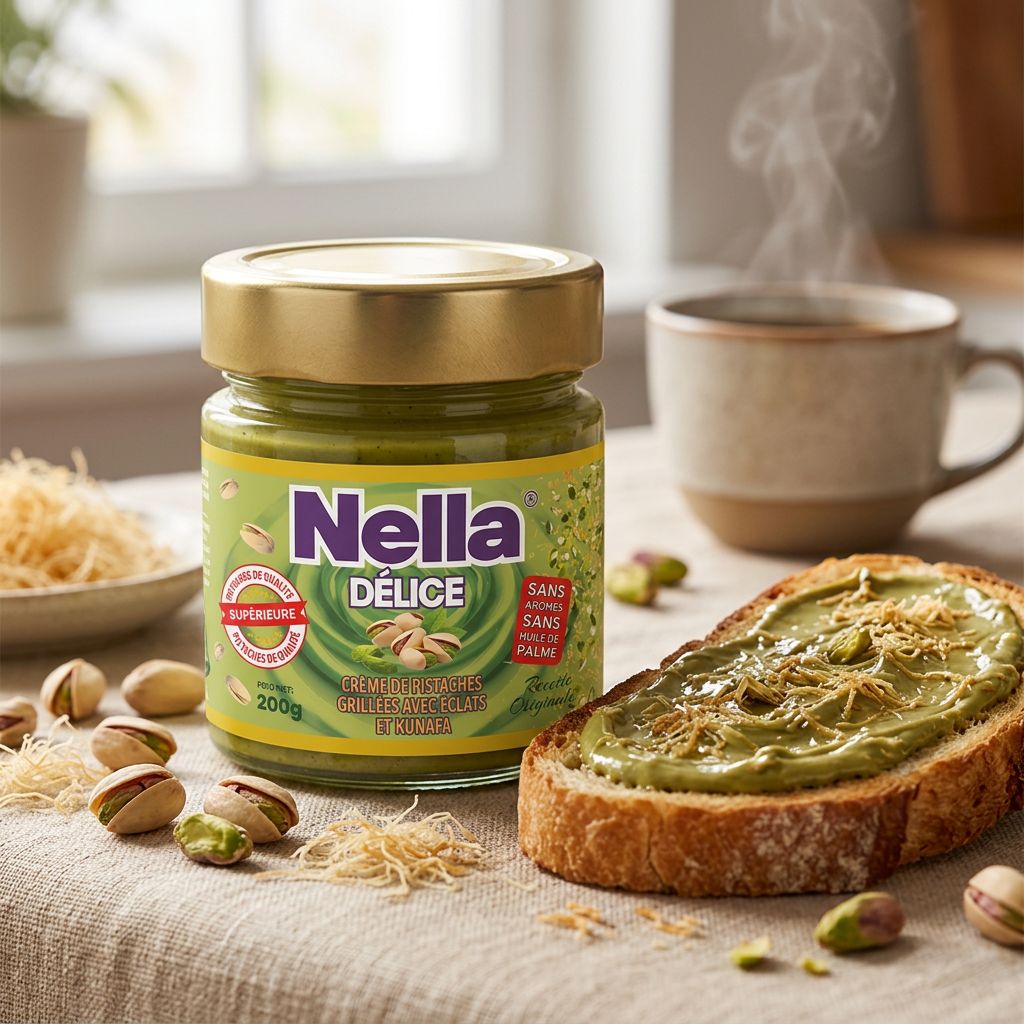 Nella Délice Geroosterde pistachepasta met Kadaif