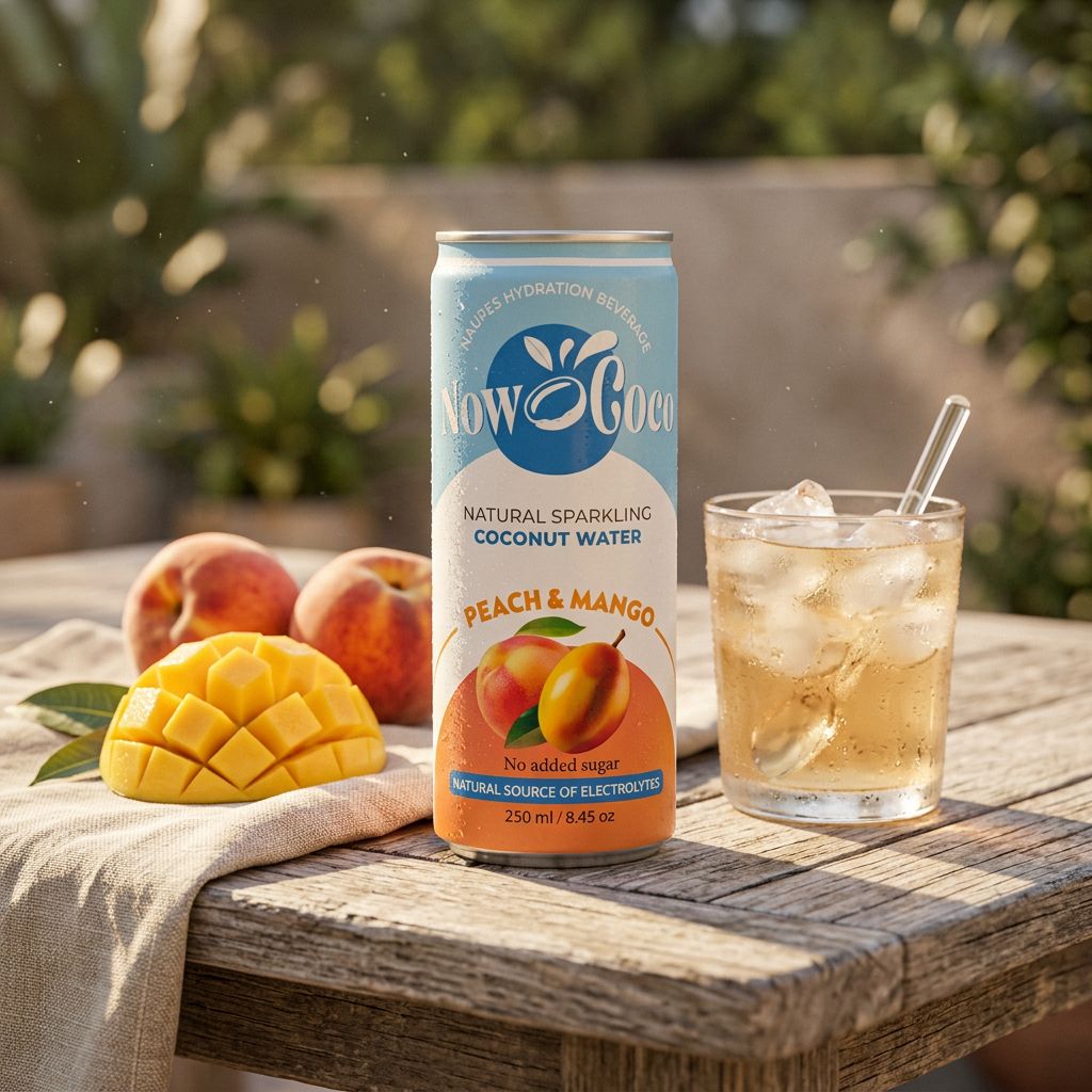 Nu Coco Sparkling Kokoswater Perzik & Mango