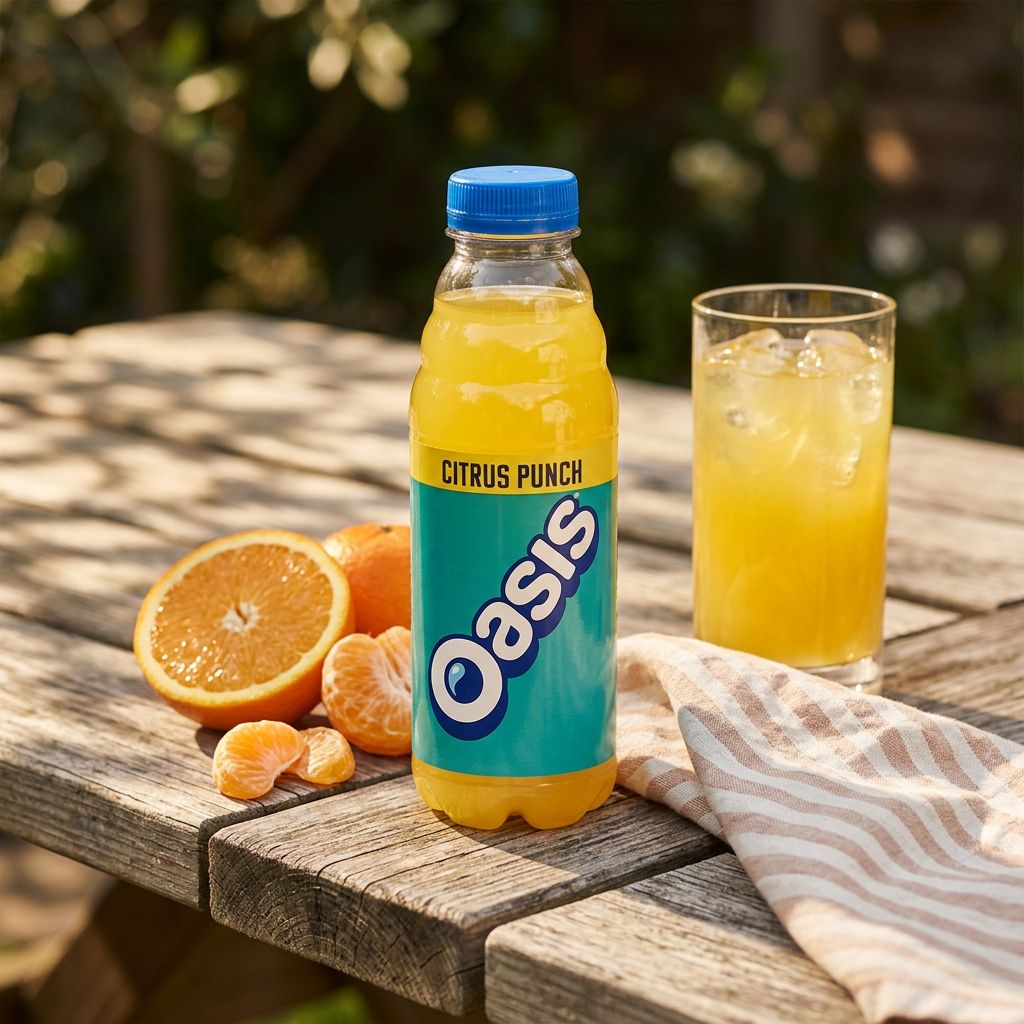 Oasis Citrus Punch en bouteille, saveur orange mandarine citron, disponible sur My American Shop