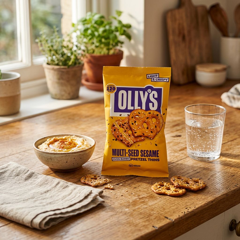 Olly's Pretzel Thins Multi Seed & Sesam Klein
