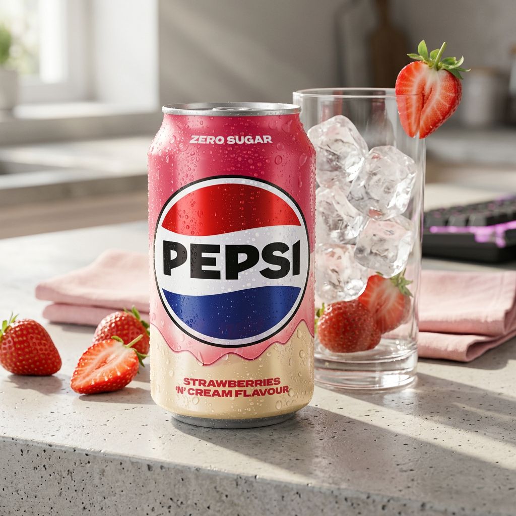 Pepsi Zero Sugar Aardbeien & Crème