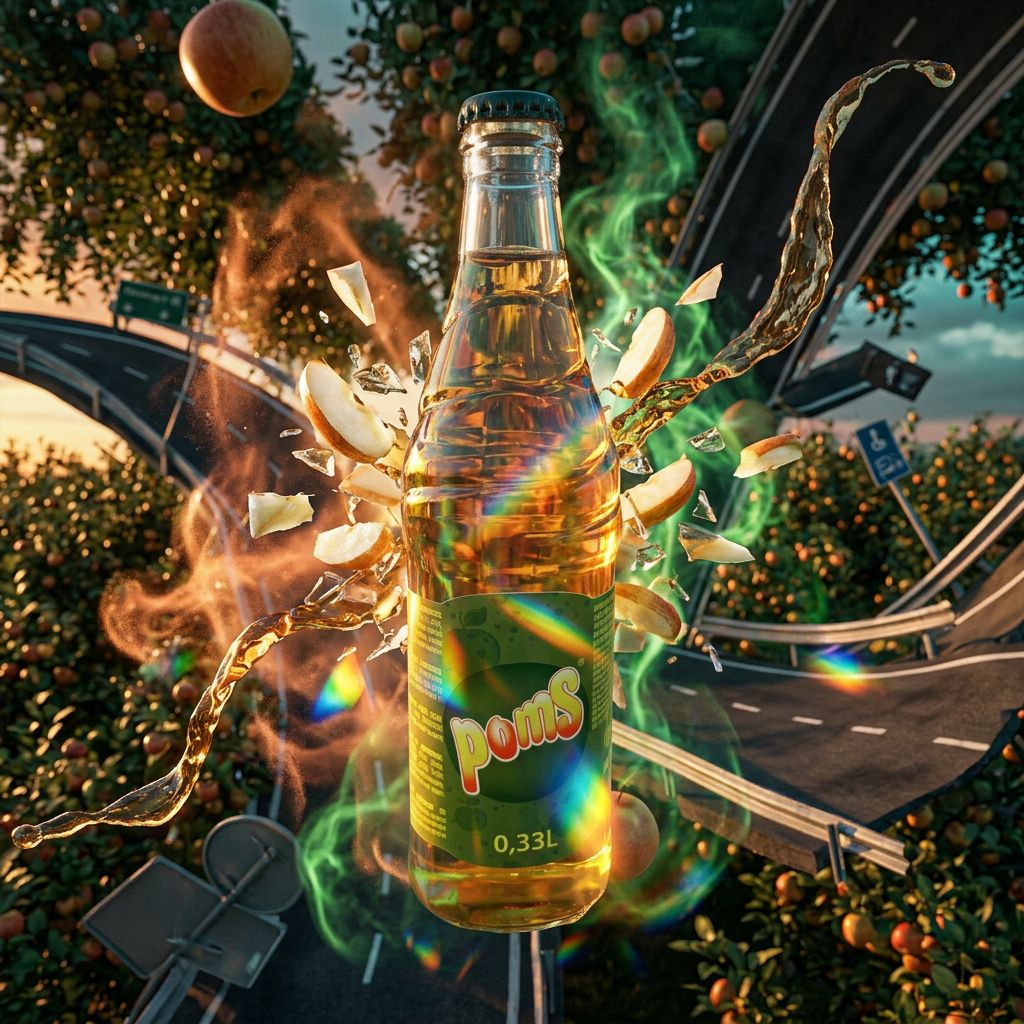 Poms Glazen Fles Appel