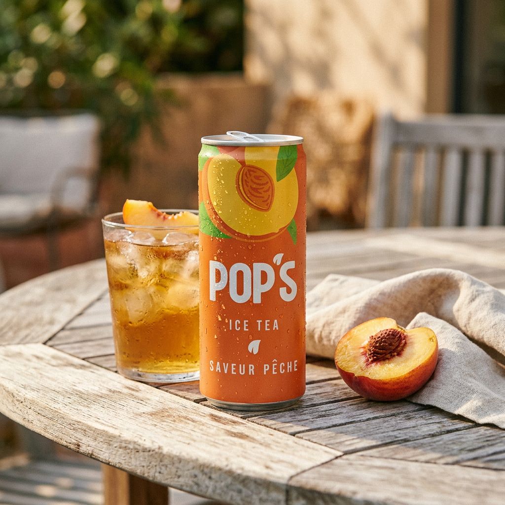 Pop's Ice Tea perzikblikje