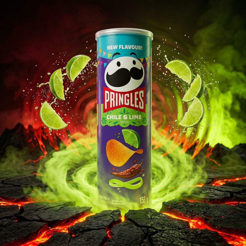 Pringles Chile & Lime, chips américaines piment et citron vert en tube, importées des USA, disponible sur My American Shop