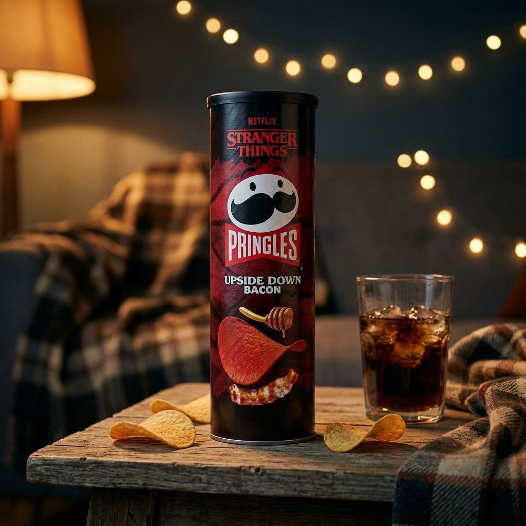 Pringles Netflix Stranger Things ondersteboven spek