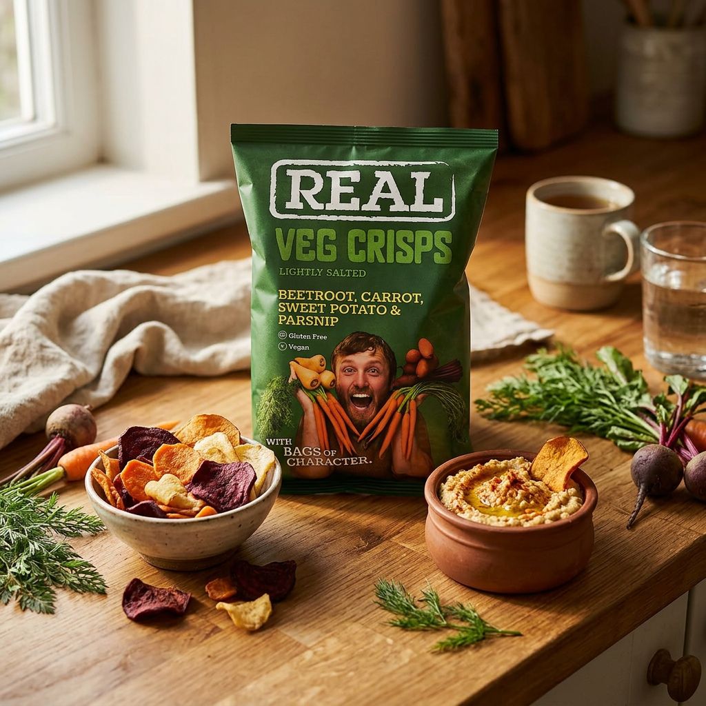 Echte knapperige kleine groentenchips