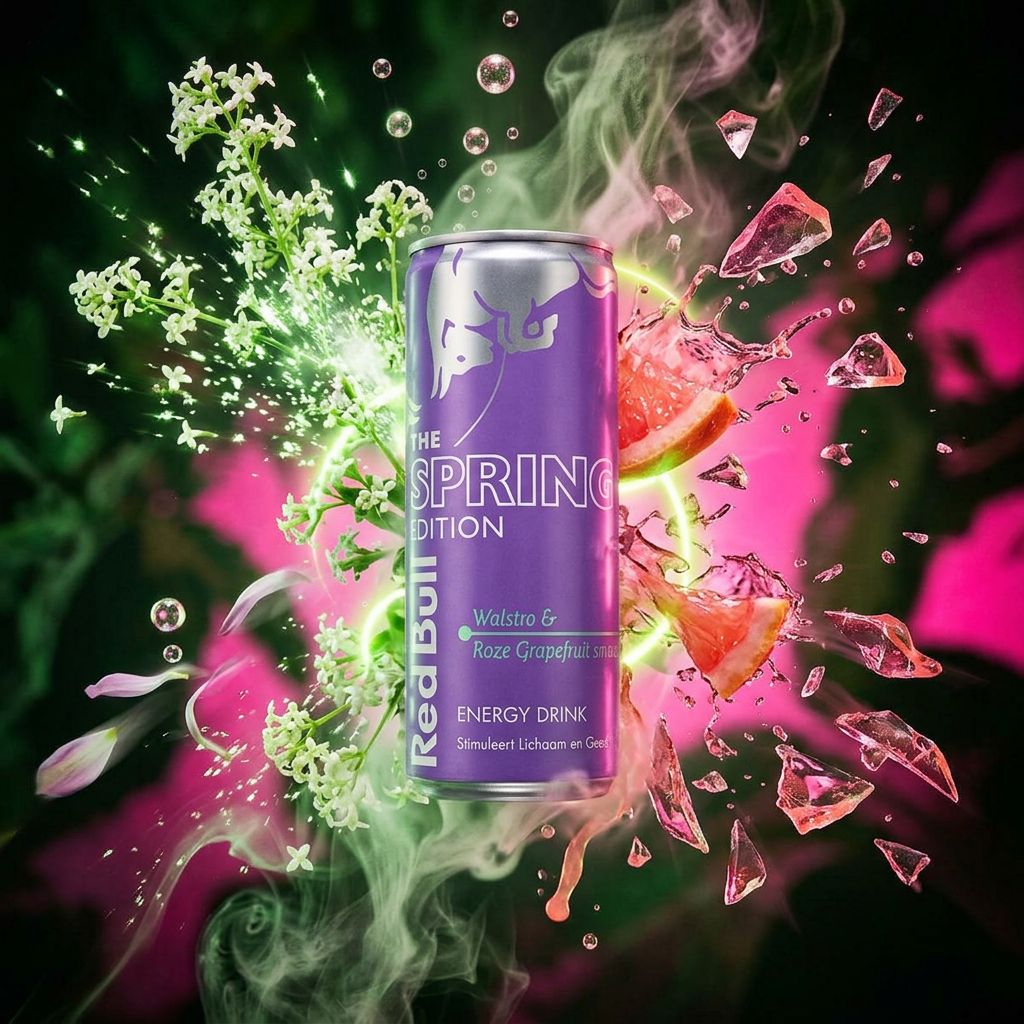 <tc>Red Bull</tc> Energiedrankje voorjaarseditie Woodruff &  Roze grapefruit