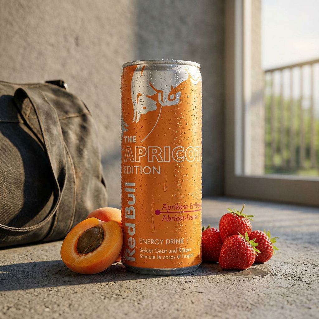 <tc>Red Bull</tc> Energiedrankje met abrikozensmaak &  Aardbei