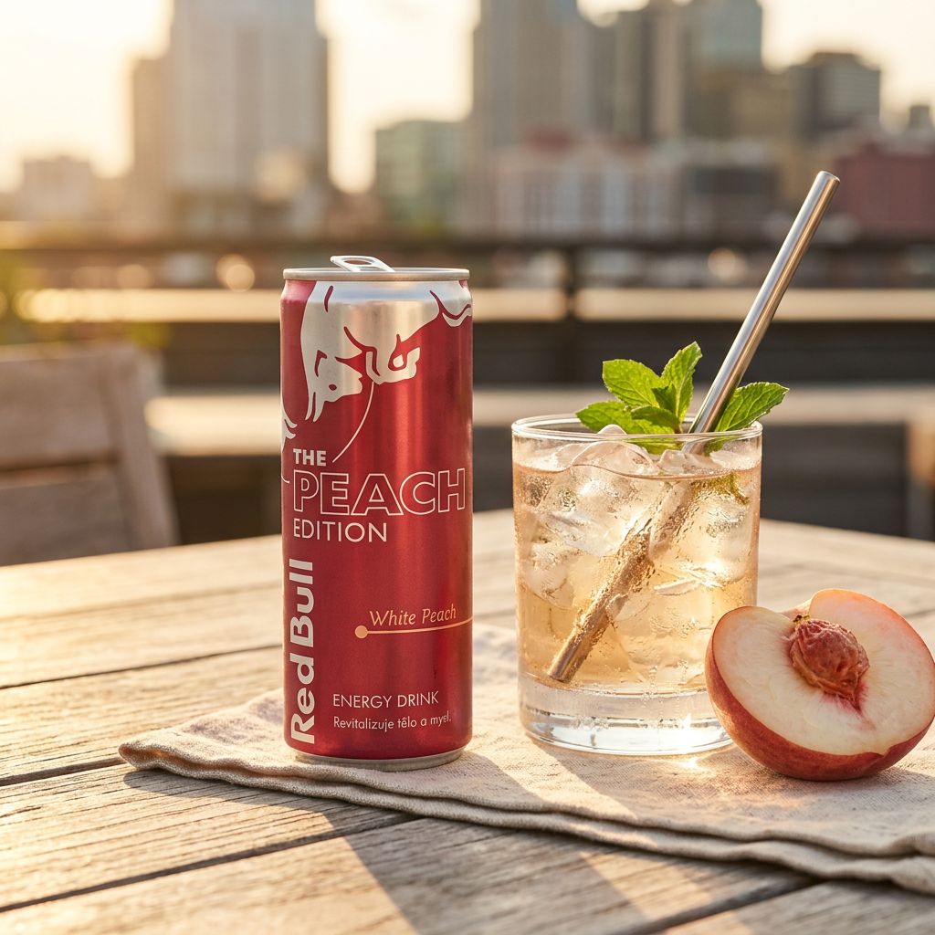 Red Bull Energy Drink The Peach Edition Witte Perzik